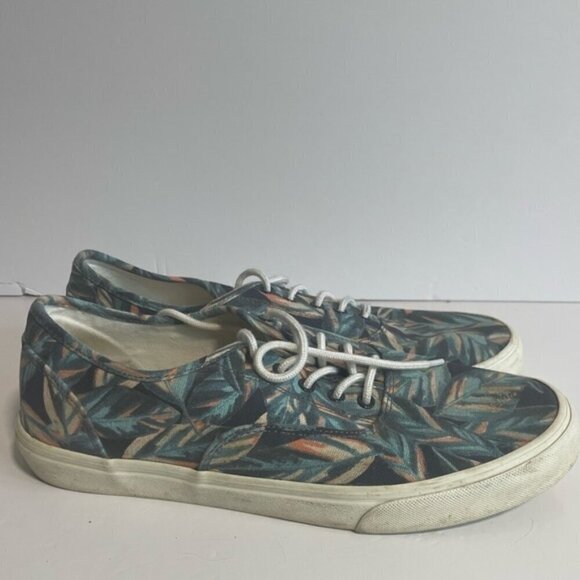 Men’s Leaves Print Canvas Sneaker Shoes - Size 10 - Picture 5 of 7